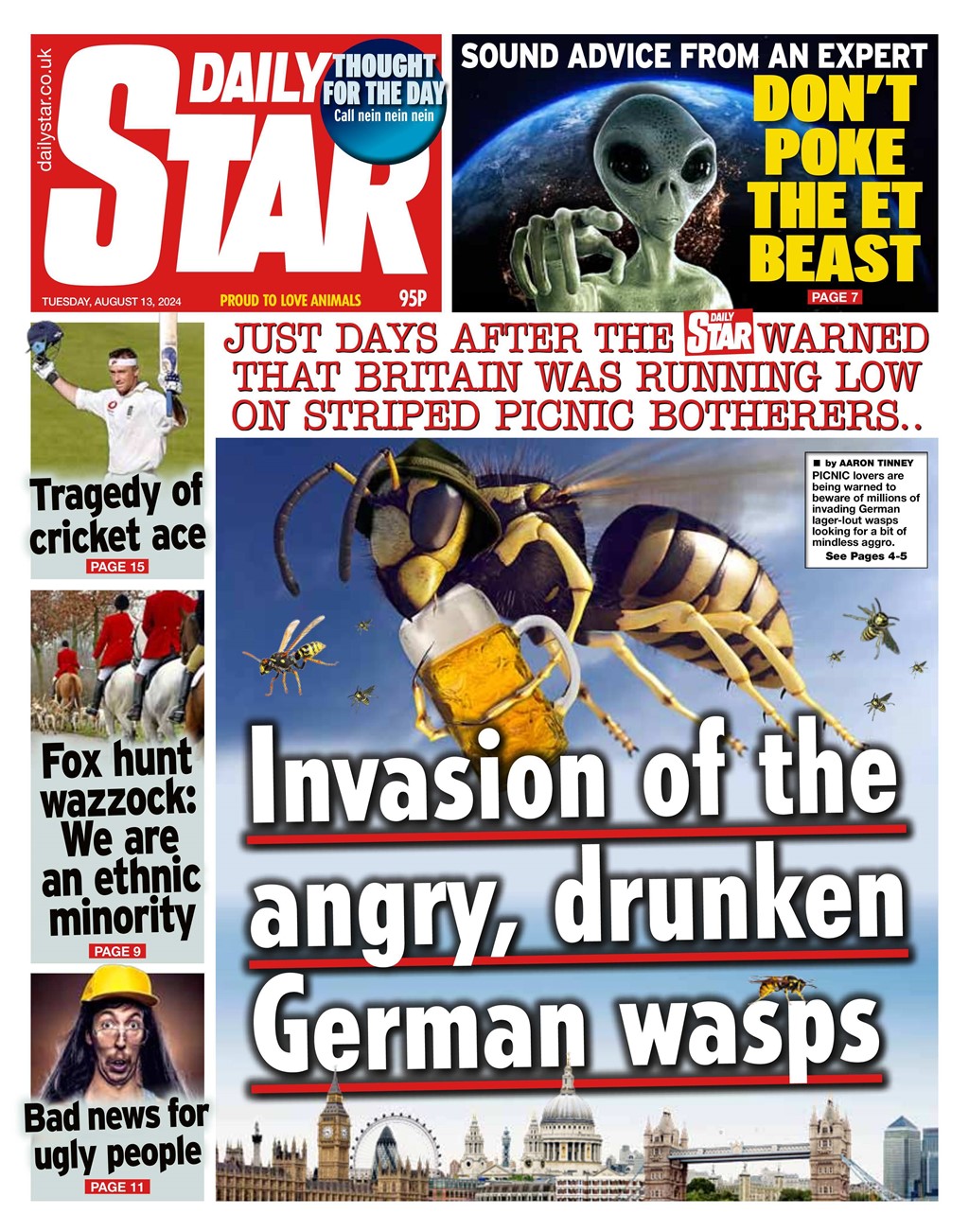 Daily Star Front Page 13th of August 2024