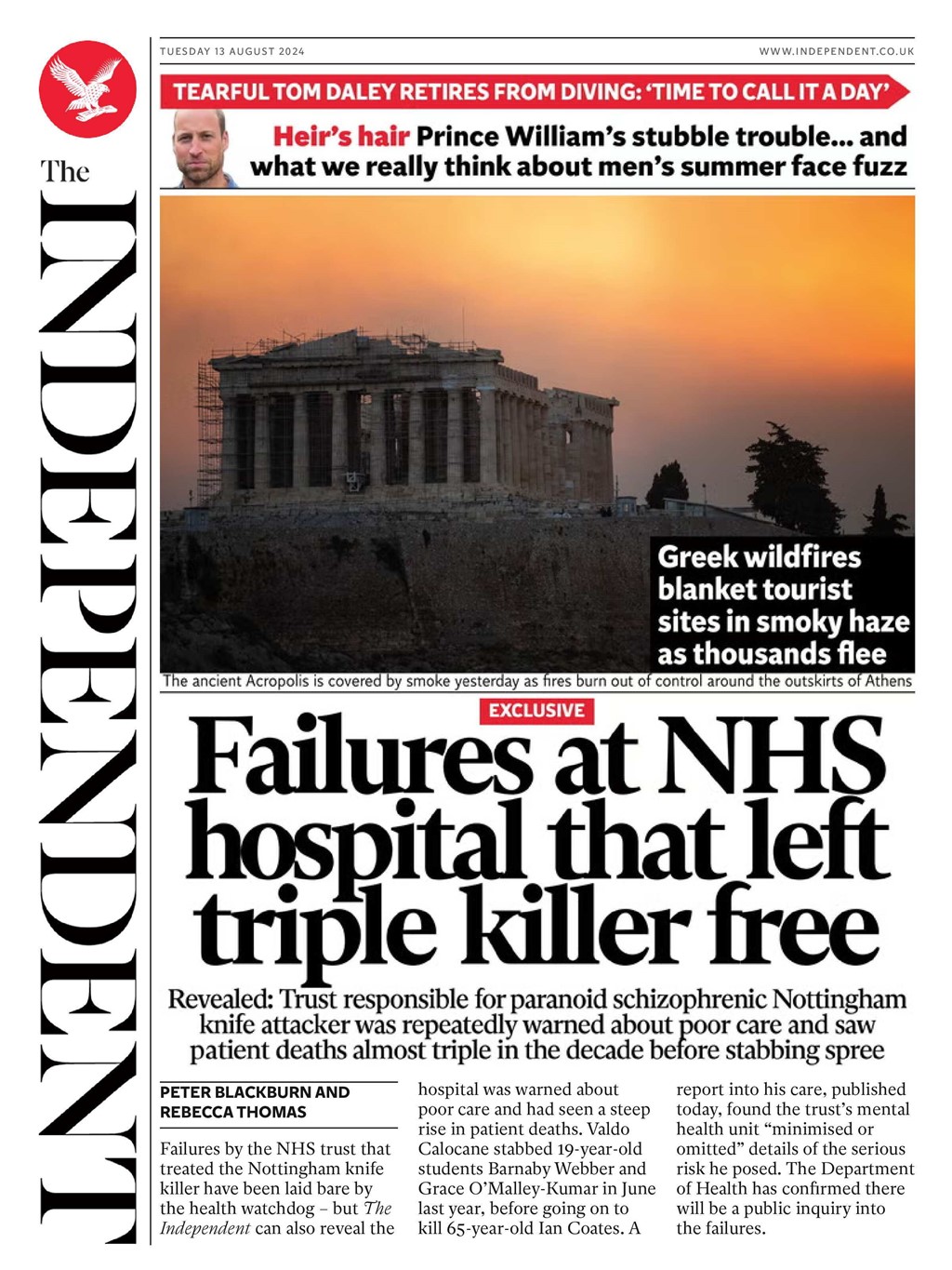 Independent Front Page 13th of August 2024