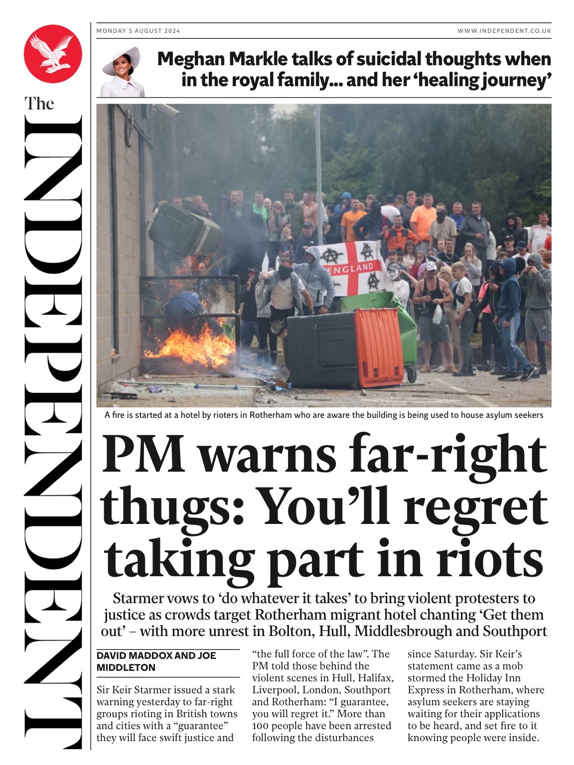 Independent Front Page 5th of August 2024