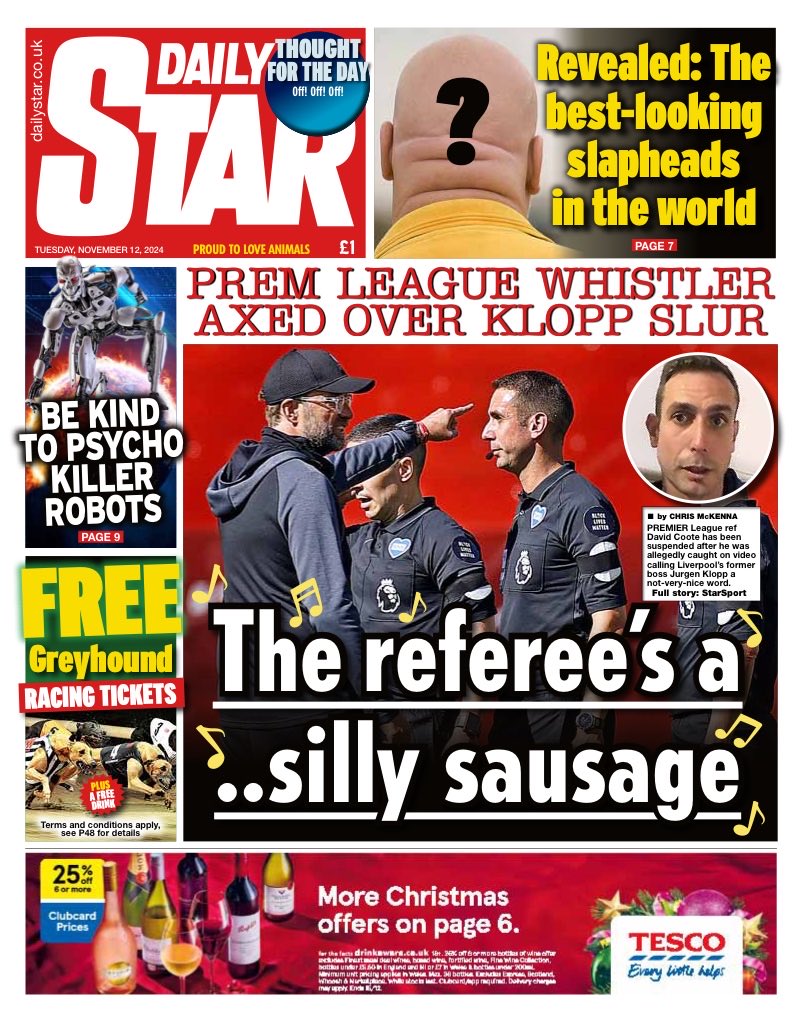 Daily Star Front Page 12th of November 2024